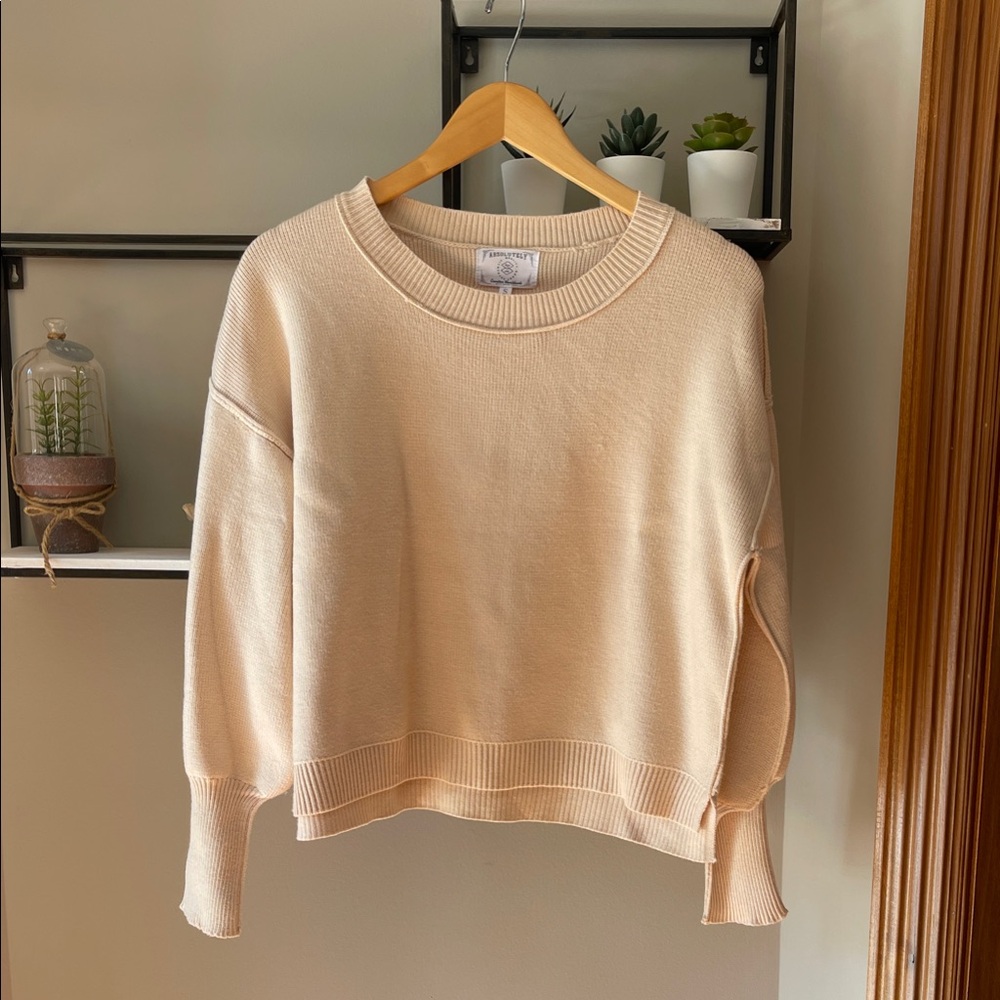 Absolutely Women's Cream Crew Neck Sweater